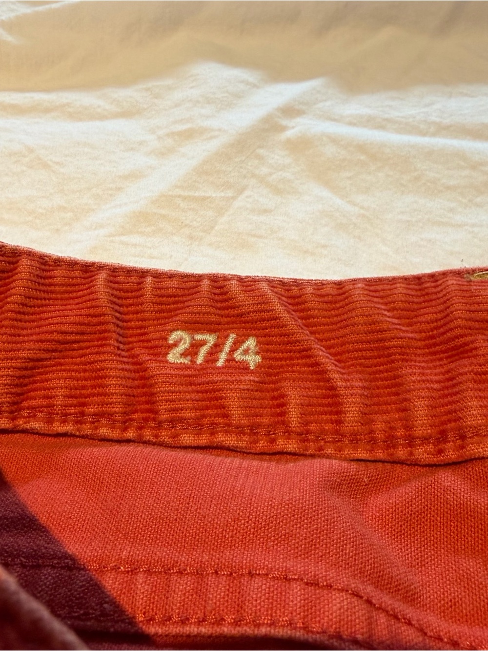 Vintage Gap 1969 corduroy Women’s Skirt in Rust 4/27 - Picture 5 of 10